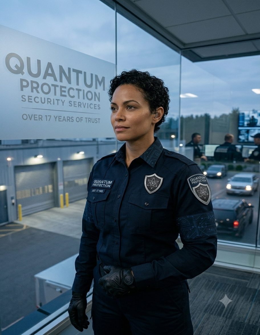 Professional security team at command center